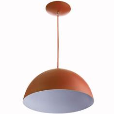 Imagem de Lustre Pendente Meia Lua 30cm De Alumínio Cobre