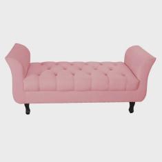 Imagem de Recamier Grecia Decorativa 195cm Suede Rosa - Montanaris Decor