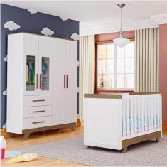 Imagem de Quarto De Bebê Completo Com Berço E Guarda Roupa Com Janela Em Acrílic