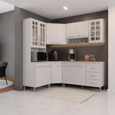 Imagem de Cozinha Modulada Completa Fidelitá Viena 5 Peças 340cm 12 Portas 3 Gav