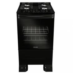 Imagem de Fogão 4 Bocas Mueller MFV4BF Mesa de Vidro, Preto Fosco, Bvolt