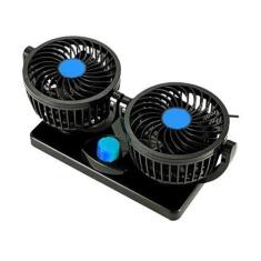 Imagem de Ventilador Resfriador Duplo Carro Caminhão C Ajuste 12v 360º - VENTILA