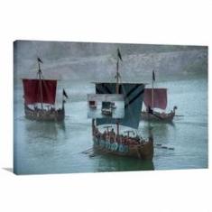 Imagem de Quadro decorativo Navegação Vikings - Tela em Tecido