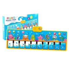Imagem de Piano Musical Tapete Infantil Brinquedo Educativo Teclado Mar
