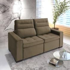 Imagem de Sofá Retrátil e Reclinável 2 Lugares 230 Cm Charm Marrom