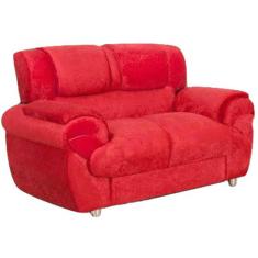 Imagem de Sofá 2 Lugares 7025 em Tecido Suede e Encosto Fixo Cor Vermelho