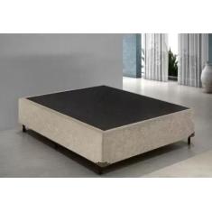Imagem de Base Box Lobbox Casal 1,38 X 1,88 X 0,28 Suede Amassado Bege