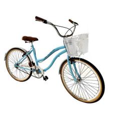 Imagem de Bicicleta Aro 26 Adulto Retro Aero Freios Alumínio Azul Bb - Maria Cla