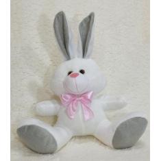 Imagem de Coelho De Pelúcia Velboa Da  Páscoa Decoração Presente 30cm - Baby Ado