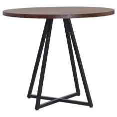 Imagem de Mesa Bistro Bar Base Aço Preto I05 Madeira Taeda Castanho Dmobiliario