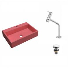 Imagem de Kit Cuba RT55 Com Torneira Pratika 1060 Metal e Válvula Click 1 Polegada G Compace 