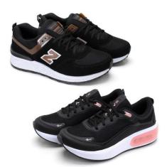 Imagem de Kit 2 Pares Tênis Fitness Esporte Cadarço Conforto Dia A Dia - Vorax