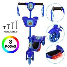Imagem de Patinete Infantil Toy Story 3 Rodas Com Led E Som Azul - Zein