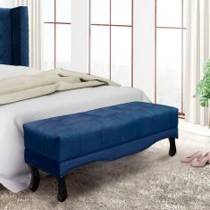 Imagem de Recamier Vicenza Suede Azul Marinho 160 cm