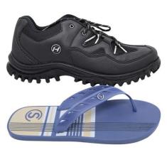 Imagem de Kit Tenis Masculino Tamanho Especial Do 45 Ao 49 Chinelo Grande Confor