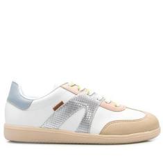 Imagem de Tenis Anacapri Brilho Lateral Branco e Bege-Feminino