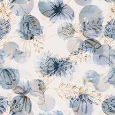 Imagem de Papel de parede contemporâneo com desenhos em flores e trigos Para Quartos e Sala