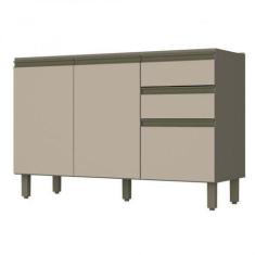 Imagem de Balcão Pia 2 Gavetas 3 Portas 120cm Connect Henn