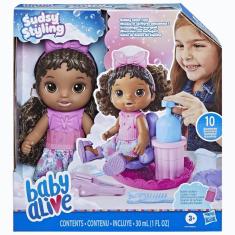Imagem de Boneca Baby Alive Sudsy Styling Cabelos Pretos Bebê Hasbro
