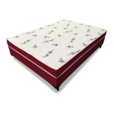 Imagem de Cama Box Conjugado Ortopédico Viúva Suede Vermelho 128 X 188 X 40 - Bu