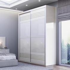 Imagem de Guarda Roupas Com 2 Portas De Correr 178,6cm 100% Mdf Off White Dalla