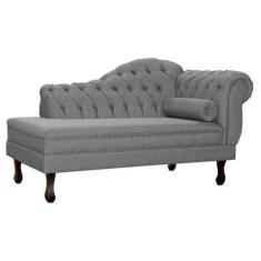 Imagem de Recamier Divã Namoradeira Larissa Lado Esquerdo Belo Tok - Suede Cinza