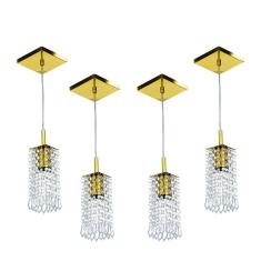 Imagem de Kit 4 Lustre Pendente Clearcrillic Cristal Acrílico 