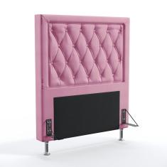 Imagem de Cabeceira Estofada Para Cama Box Centaurus 90 Para Cama de Solteiro Sued Rosê Aradecor