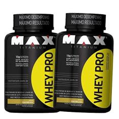 Imagem de Aumento de Massa Muscular Magra 2x WHEY PRO 1KG CADA - MAX TITANIUM