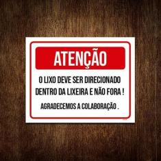 Placa Aviso Não Jogue Lixo no Chão - Afonso Adesivos