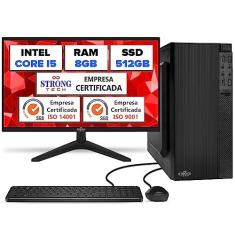 Imagem de Computador Completo Pc Cpu Intel Core i5 8GB SSD 512GB Monitor 17 Hdmi Strong Tech
