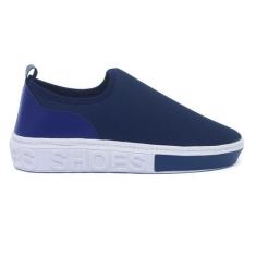 Imagem de Tenis Feminino Shoes Calce Facil Academia Slip-On Leve Confortável Azu