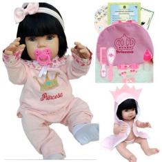 Imagem de Boneca Bebê Reborn 100% Silicone Bolsa + 28 Itens - Mamãe Reborn