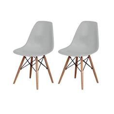 Imagem de Kit 2 Cadeiras Charles Eames Eiffel Wood Design Varias Cores ()