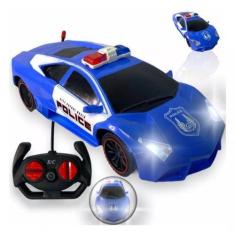 Imagem de Brinquedo Carrinho De Controle Remoto Super Carro Policia Com Luz - To