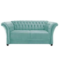 Imagem de Namoradeira Chesterfield Sofia Suede Azul Tiffany