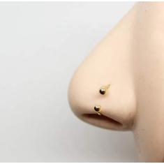 Imagem de Piercing Ferradura de Nariz em Ouro 18K 8mm