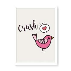 Imagem de Arte Maníacos Quadro Decorativo Passarinho Crush  - 23x16,25cm (Moldura em laca )