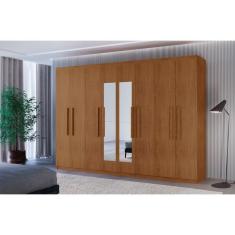 Imagem de Guarda Roupa Casal Hera Premium Com Espelho 8 Portas Moderna Naturalle