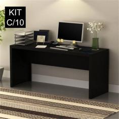 Imagem de Kit 10 Escrivaninhas 163cm Me4109 Preto