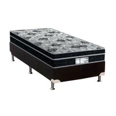 Imagem de Cama Box Solteiro: Colchão Molas Probel Prolastic Born + Base CRC Suede Black(88x188)