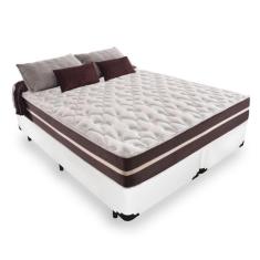 Imagem de Cama Box Super King + Colchão De Molas Branco