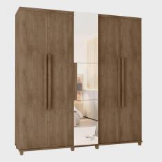 Imagem de Guarda Roupa Casal 05 Portas com Espelho Munique Freijó - rv Móveis