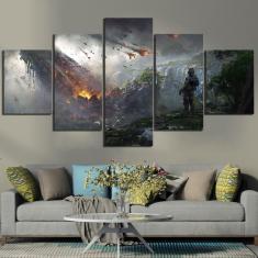 Imagem de Quadro Decorativos Titanfall com 5 peças 130x65 1