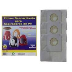 Imagem de Kit Com 3 Sacos Descartáveis Aspirador De Pó Electrolux Neo + Filtros Motor