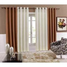 Imagem de Cortina Para Sala 4,00x2,50 Bicolor - Admirare