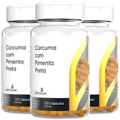 Imagem de Kit 3x Cúrcuma Longa + Pimenta Preta 120 cápsulas - Natulha