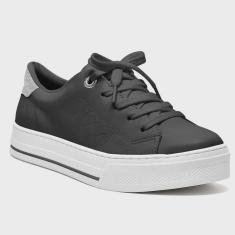 Imagem de Tênis Casual Feminino Preto Prata Via Marte 23-12005-05