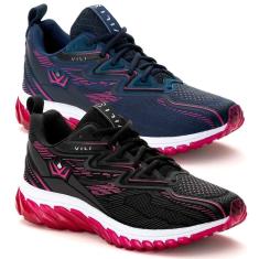 Imagem de Kit 2 Tênis Feminino Vili Para Academia Caminhada-Feminino