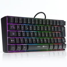 Imagem de Teclado Gamer Semi Mecânico Abnt2 Led Rgb Usb Pc Ps4 Xbox